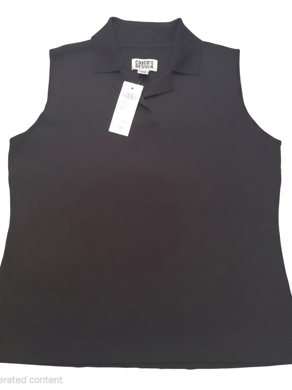 Chico's Clark SL Knit Fudge Sleeveless Tunic in Black Size 3 NWT